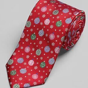 Jos. A. Bank Christmas Ornament Tie. colour: Red
